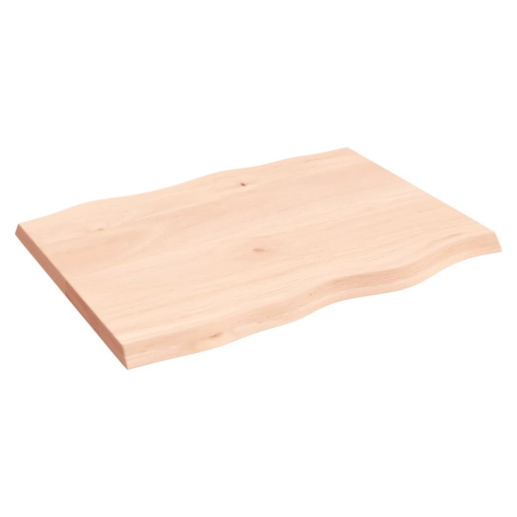 Table Top 80x60x(2-4) cm Untreated Solid Wood Live Edge