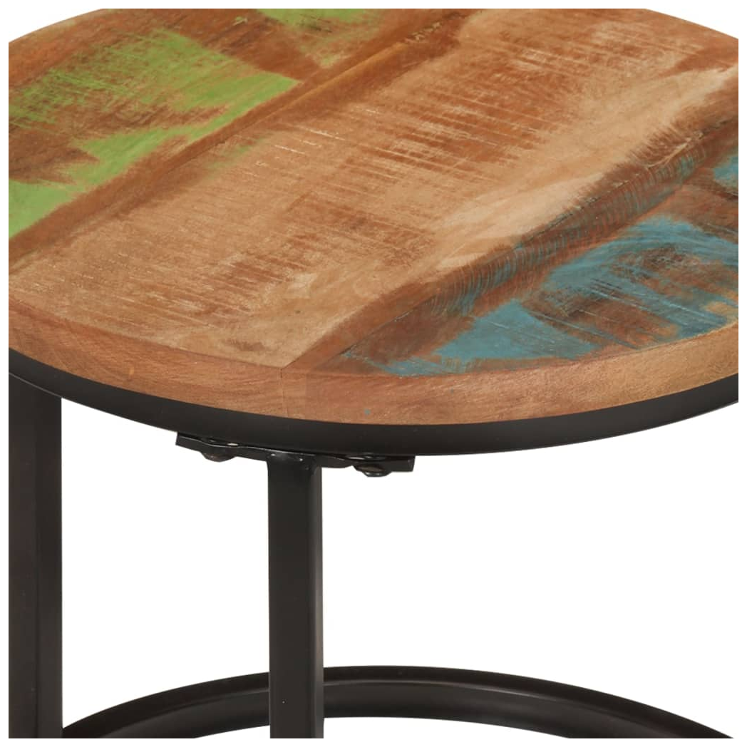 Nesting Tables 3 pcs Solid Wood Reclaimed