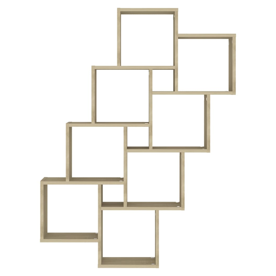 Wall Cube Shelf Sonoma Oak 90x15x119 cm Engineered Wood