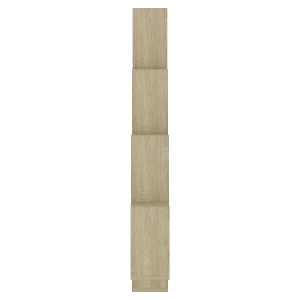 Wall Cube Shelf Sonoma Oak 90x15x119 cm Engineered Wood
