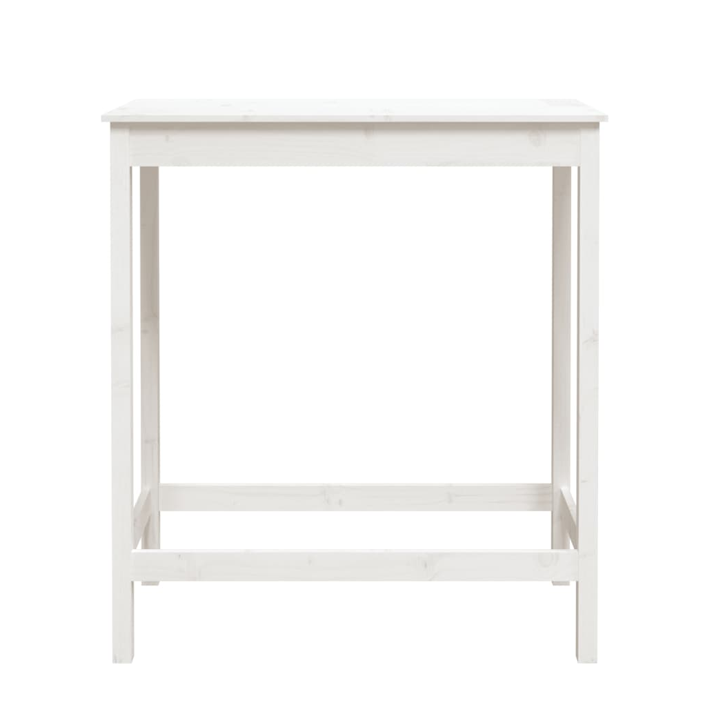 Bar Table White 100x50x110 cm Solid Wood Pine