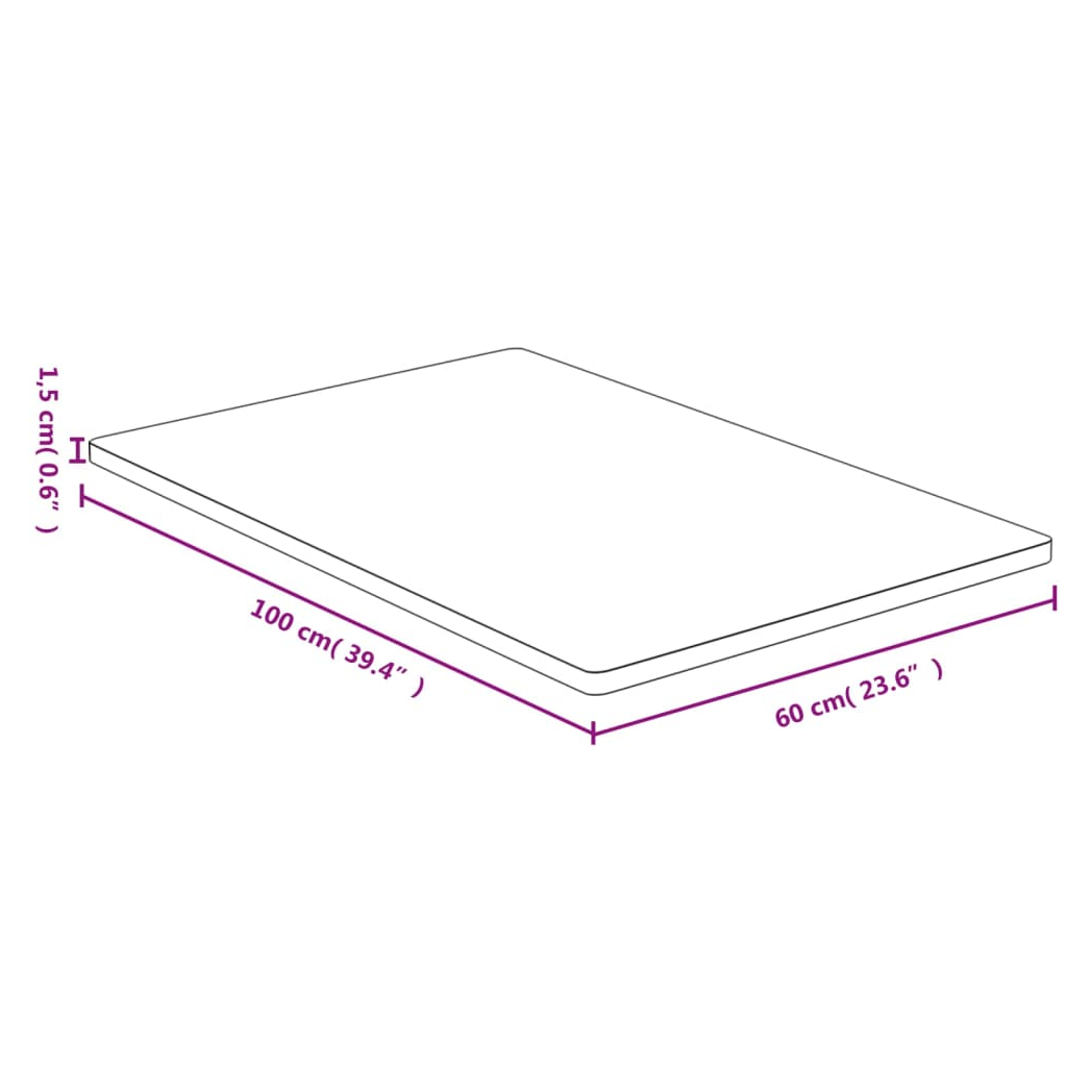 Table Top 60x100x1.5 cm Bamboo