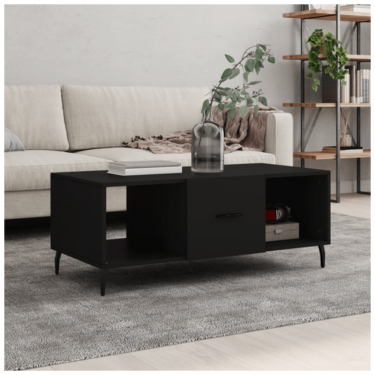 Coffee Table Black 102x50x40 cm Engineered Wood