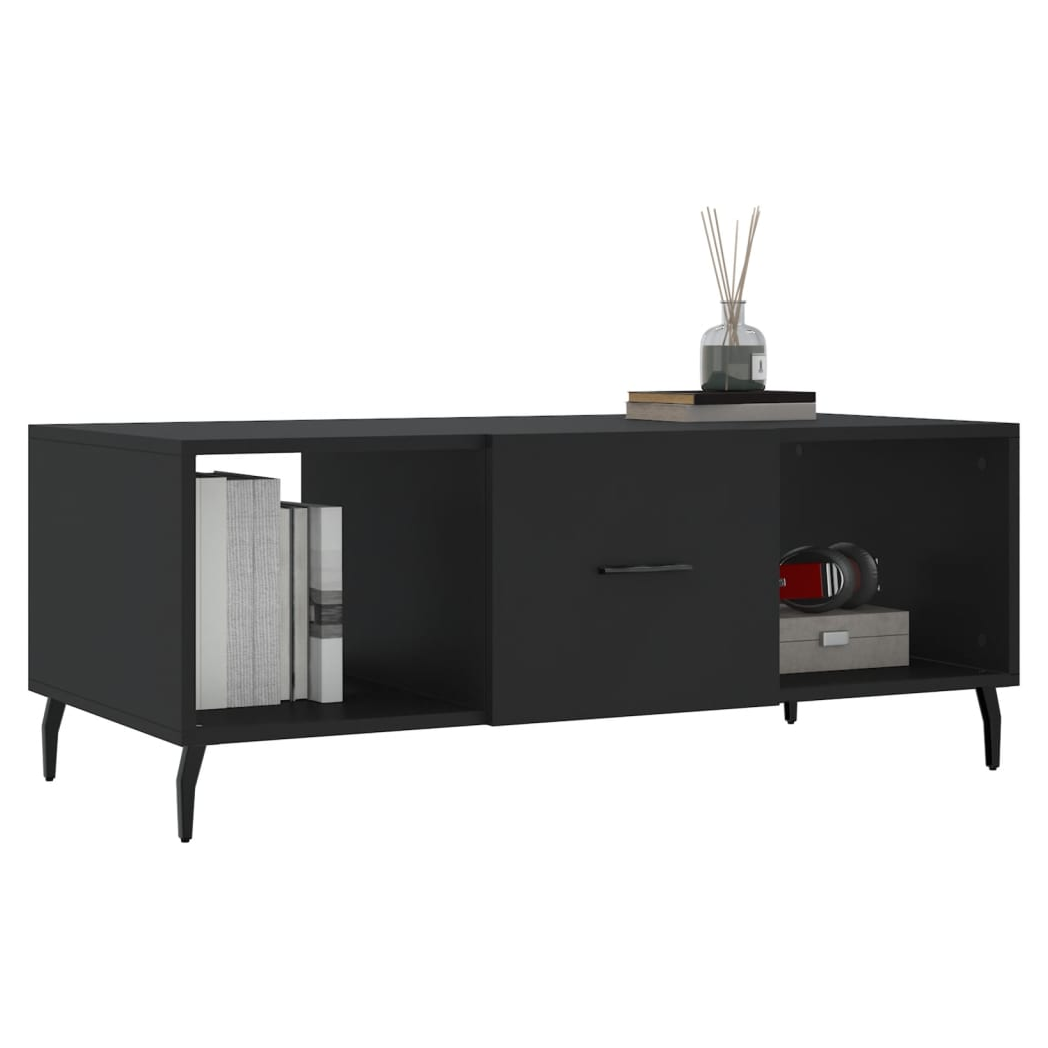 Coffee Table Black 102x50x40 cm Engineered Wood
