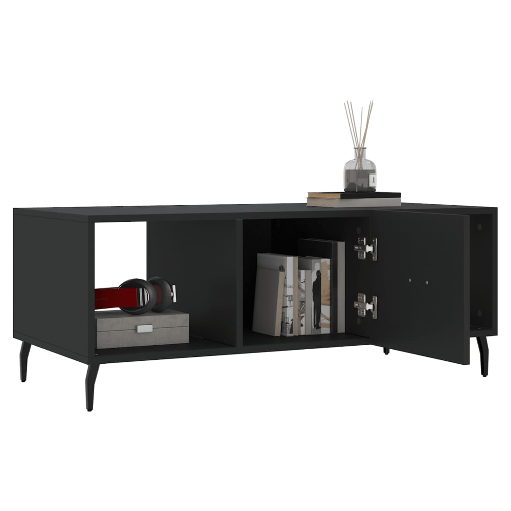 Coffee Table Black 102x50x40 cm Engineered Wood