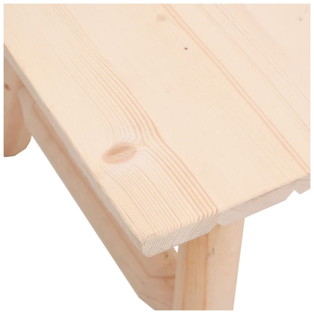 3 Piece Garden Lounge Set Solid Wood Spruce