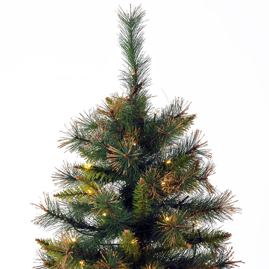 HOMCOM 6FT Pre-Lit Christmas Tree Artificial Spruce Tree Holiday D?cor Stand