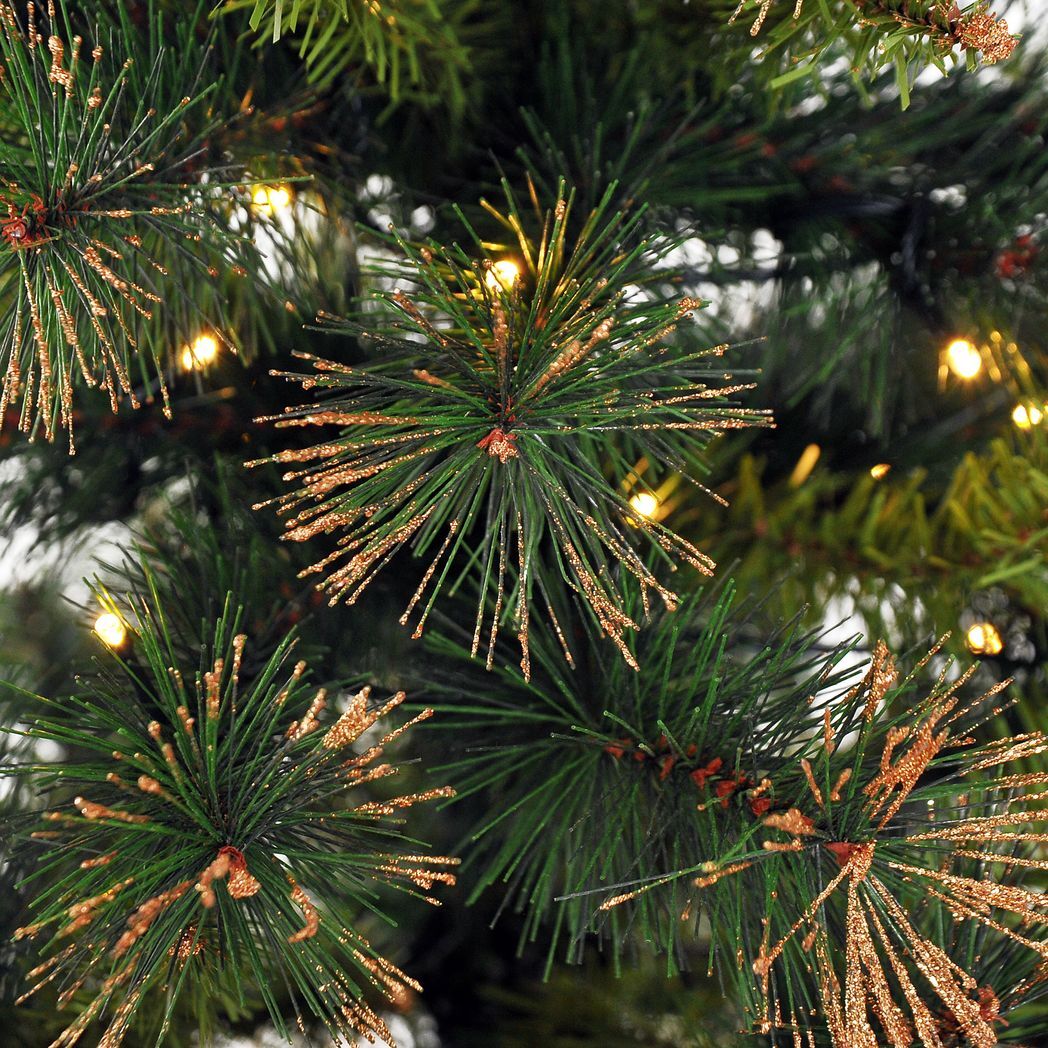 HOMCOM 6FT Pre-Lit Christmas Tree Artificial Spruce Tree Holiday D?cor Stand