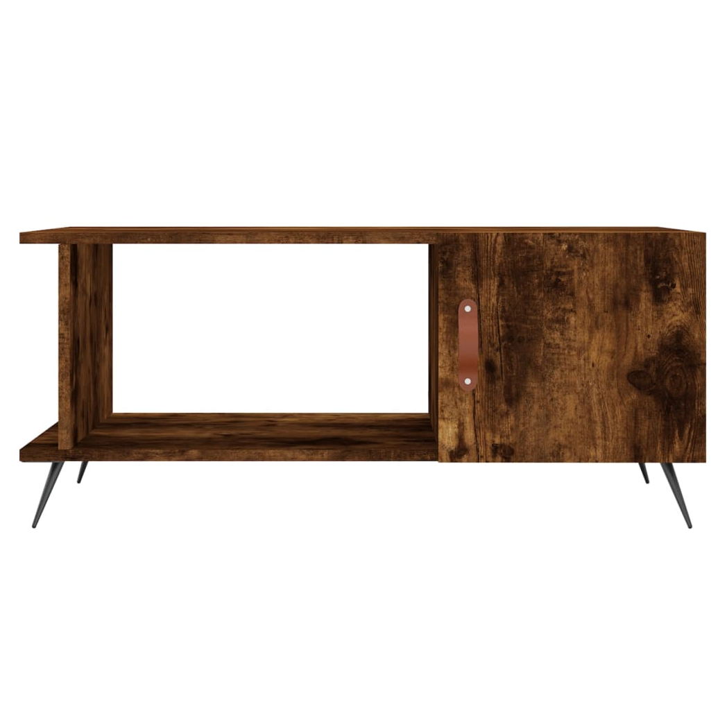 Coffee Table Smoked Oak 90x50x40 cm Engineered Wood