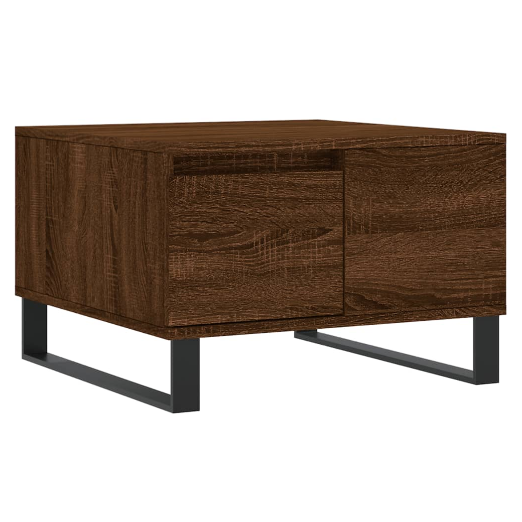 Coffee Table Brown Oak 55x55x36.5 cm Engineered Wood