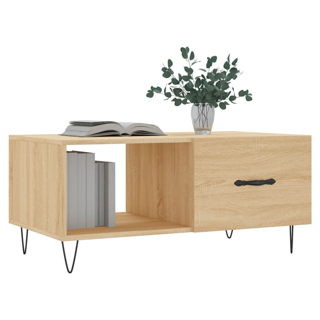 Coffee Table Sonoma Oak 90x50x40 cm Engineered Wood