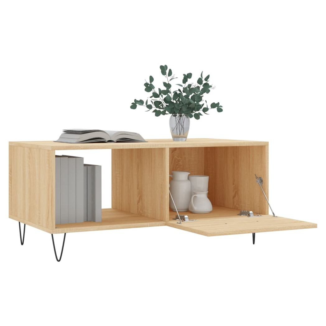 Coffee Table Sonoma Oak 90x50x40 cm Engineered Wood