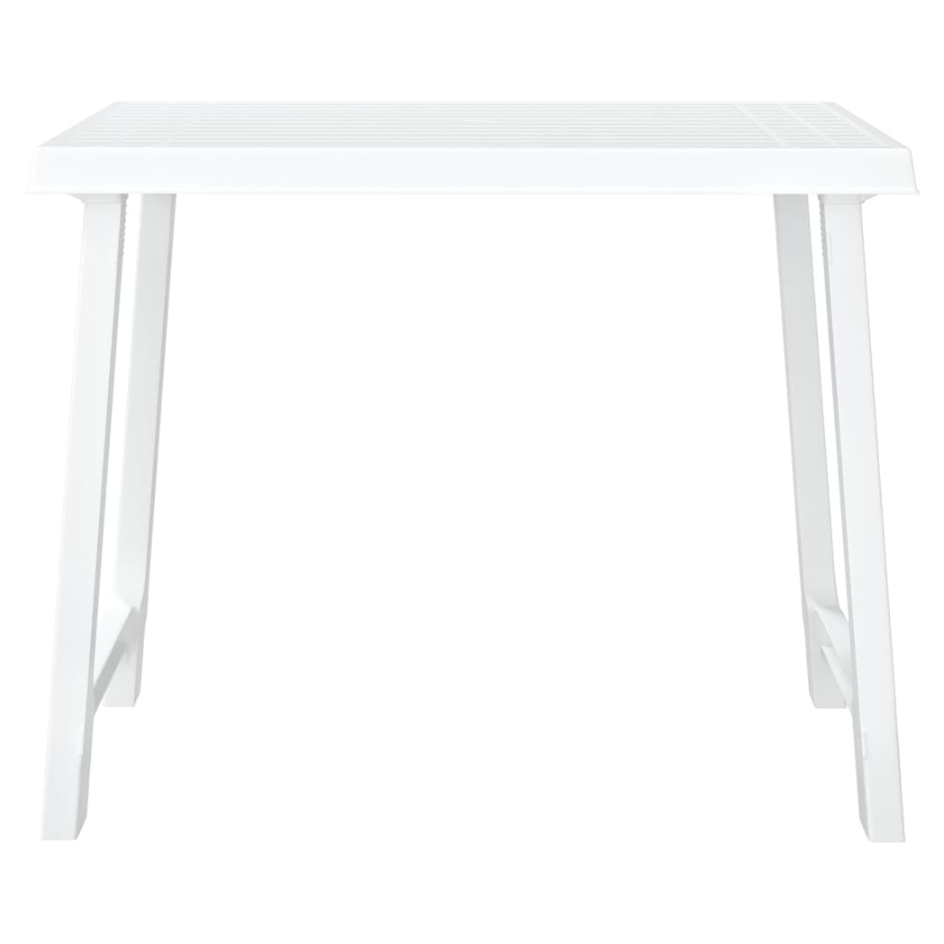 Camping Table White 79x56x64 cm PP Wooden Look