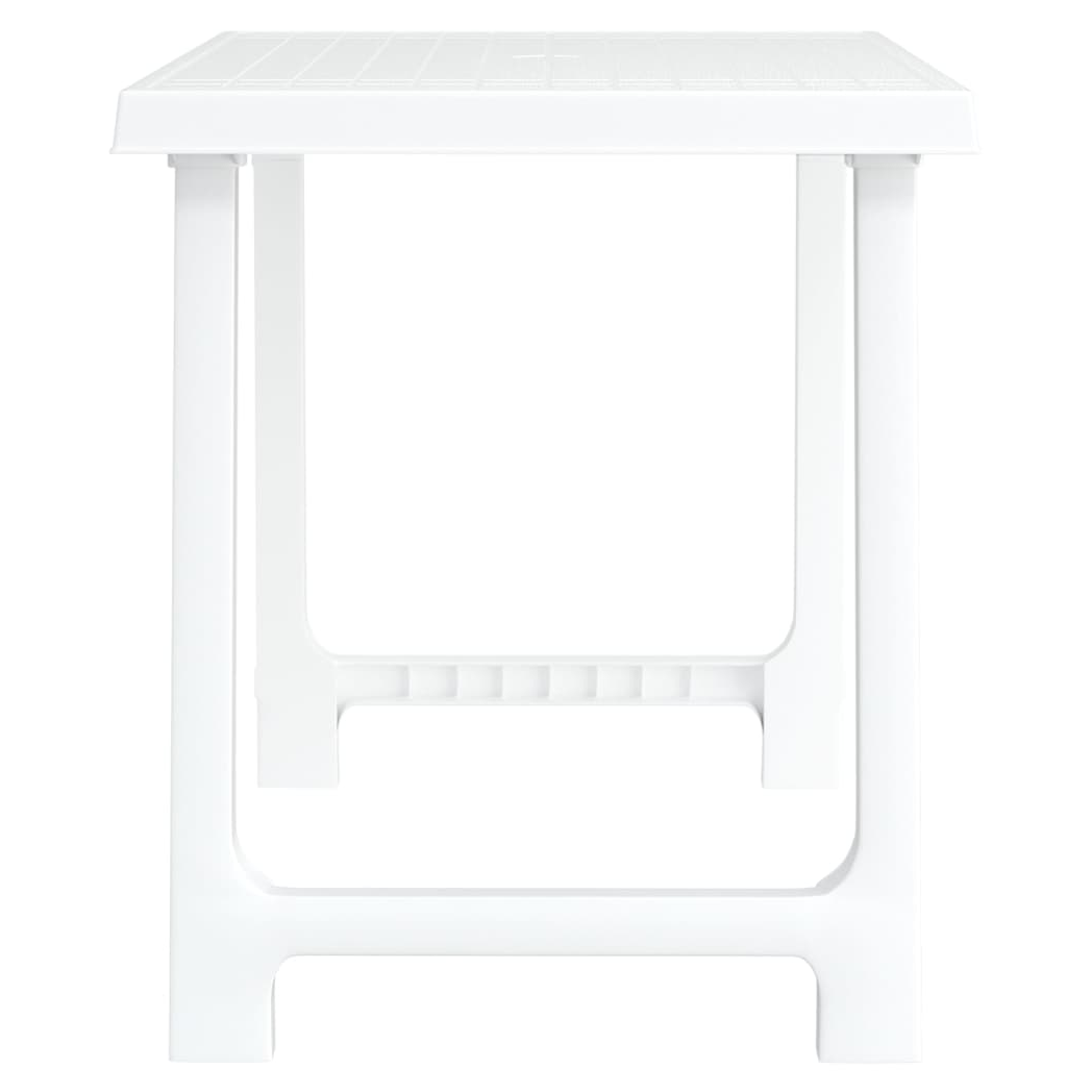 Camping Table White 79x56x64 cm PP Wooden Look