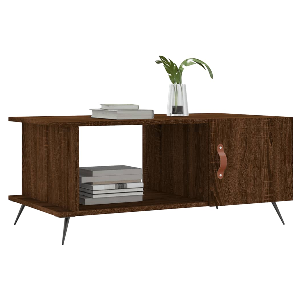 Coffee Table Brown Oak 90x50x40 cm Engineered Wood