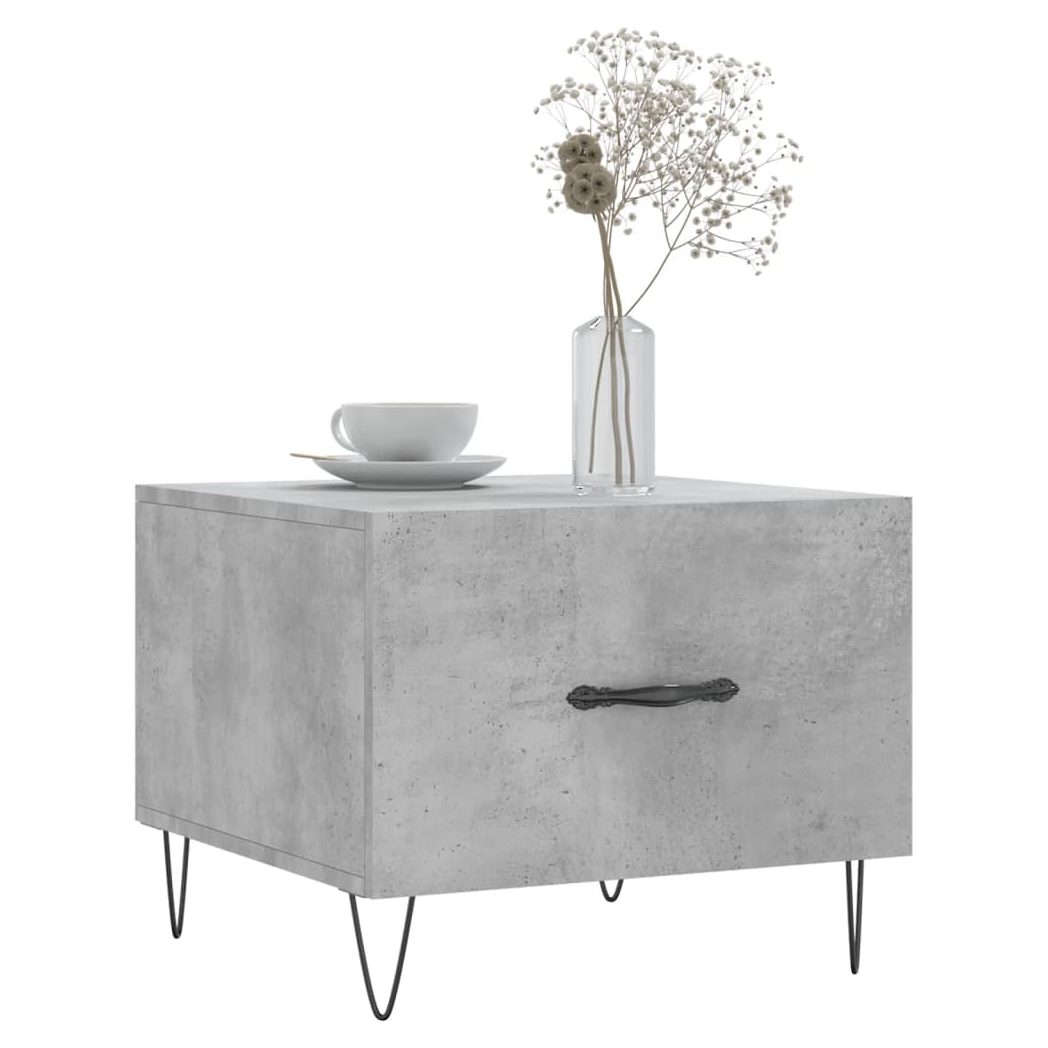 Coffee Table Concrete Grey 50x50x40 cm Engineered Wood