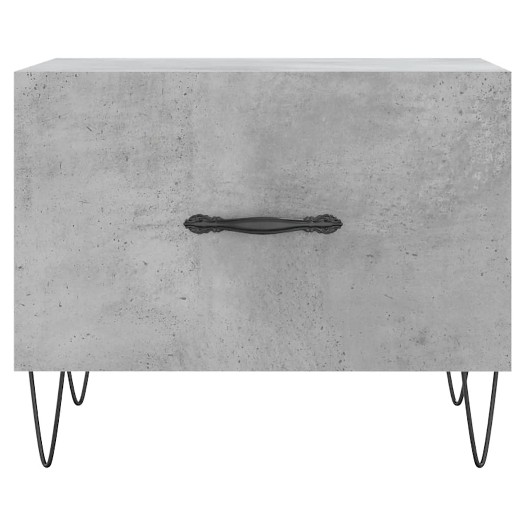 Coffee Table Concrete Grey 50x50x40 cm Engineered Wood