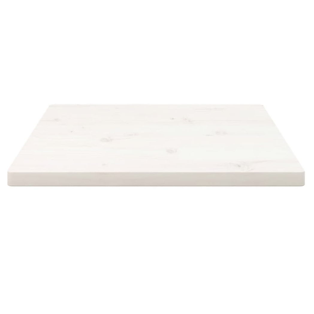 Table Top White 60x60x2.5 cm Solid Wood Pine Square