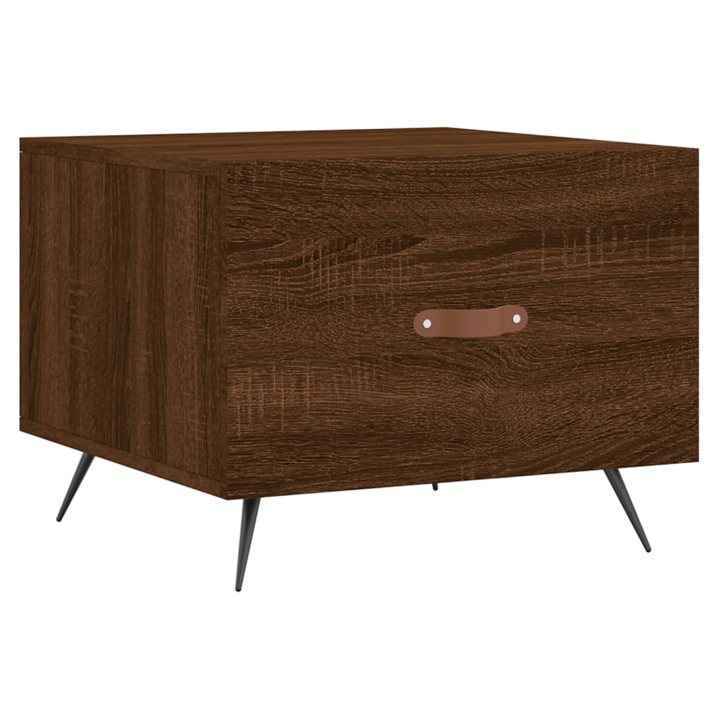Coffee Table Brown Oak 50x50x40 cm Engineered Wood
