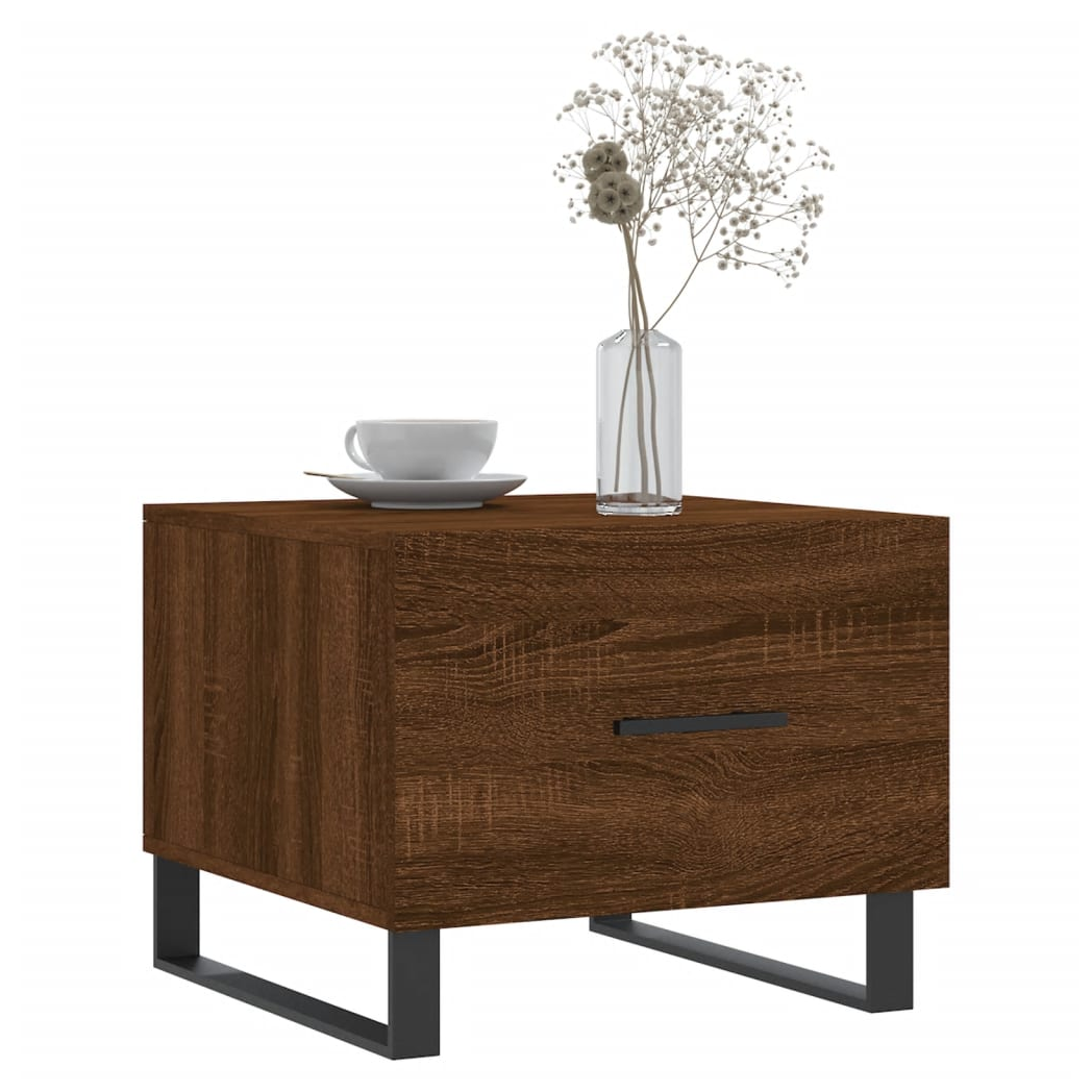 Coffee Table Brown Oak 50x50x40 cm Engineered Wood