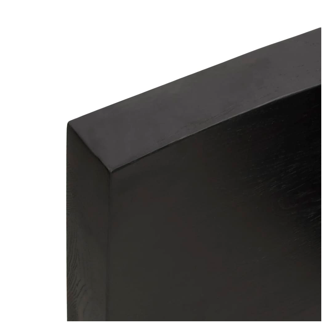 Table Top Dark Brown 60x50x(2-6) cm Treated Solid Wood Live Edge