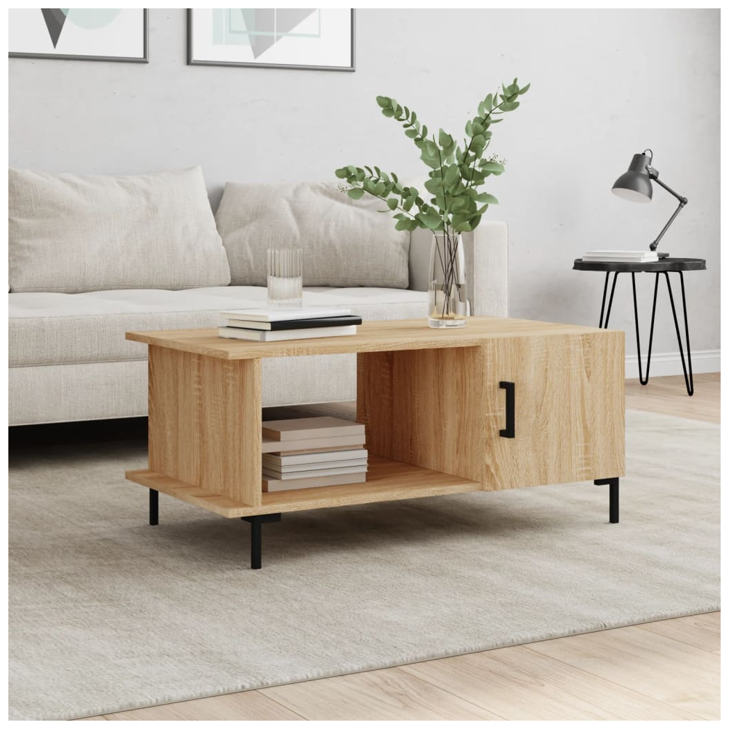 Coffee Table Sonoma Oak 90x50x40 cm Engineered Wood