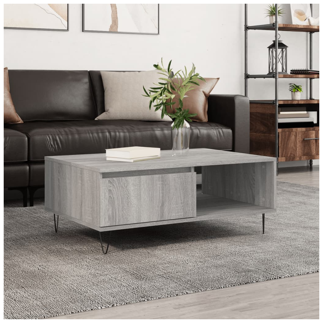 Coffee Table Grey Sonoma 90x60x35 cm Engineered Wood