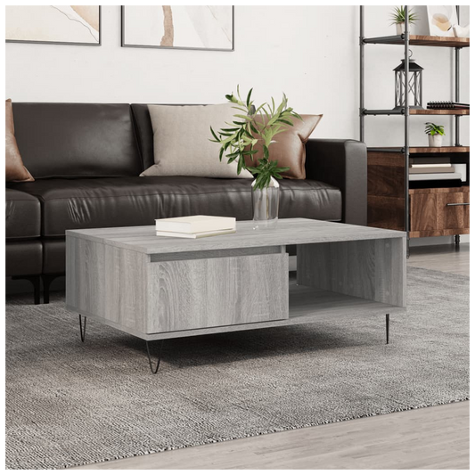 Coffee Table Grey Sonoma 90x60x35 cm Engineered Wood