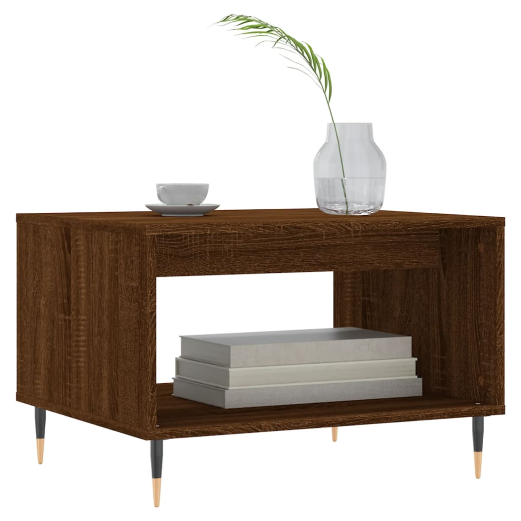 Coffee Table Brown Oak 60x50x40 cm Engineered Wood