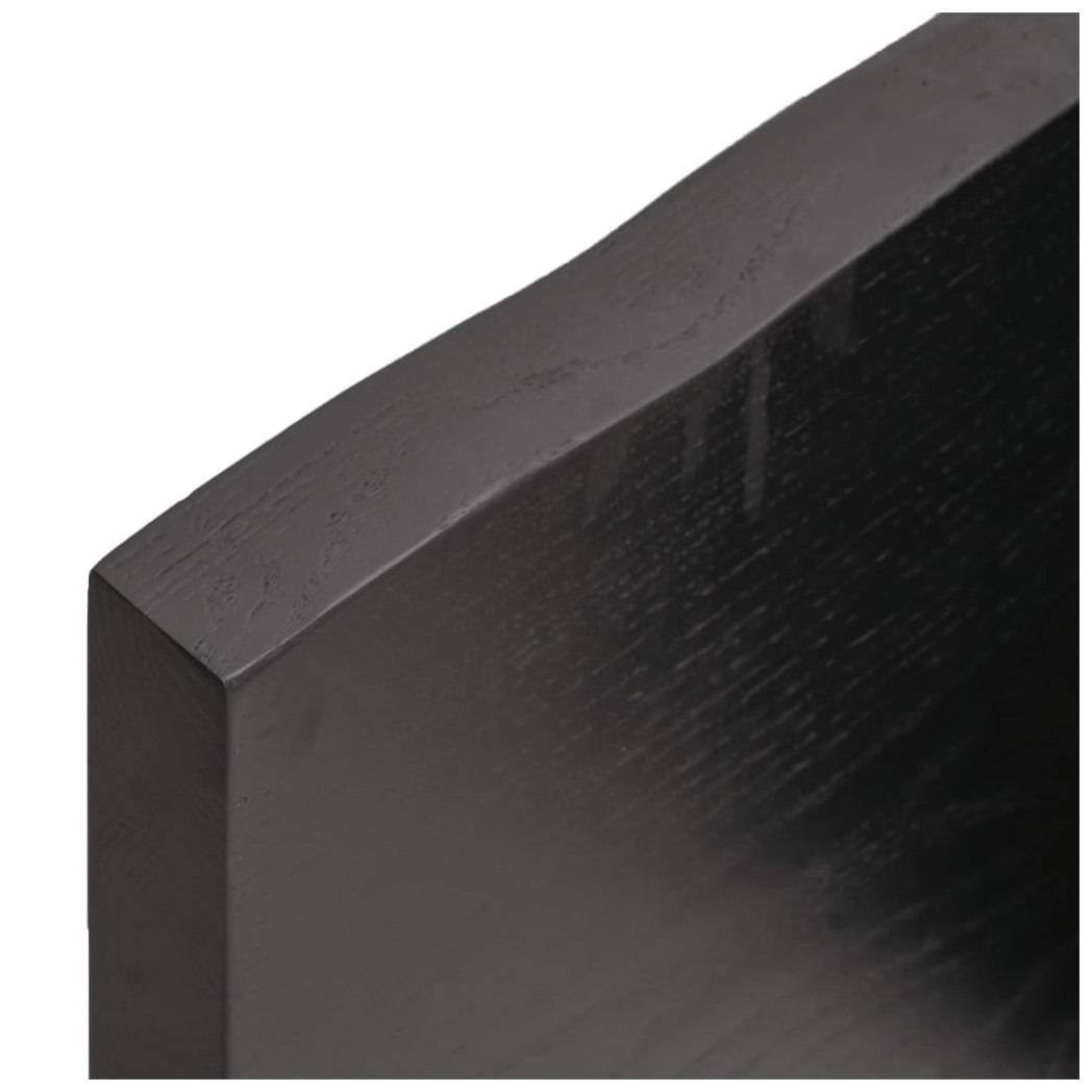 Table Top Dark Brown 60x40x(2-4) cm Treated Solid Wood Live Edge