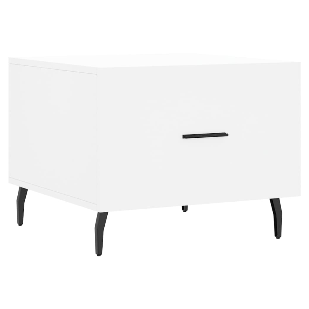 Coffee Table White 50x50x40 cm Engineered Wood