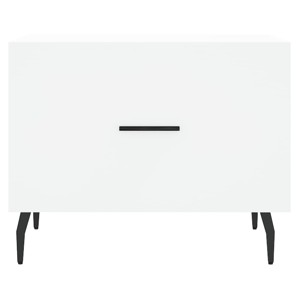 Coffee Table White 50x50x40 cm Engineered Wood