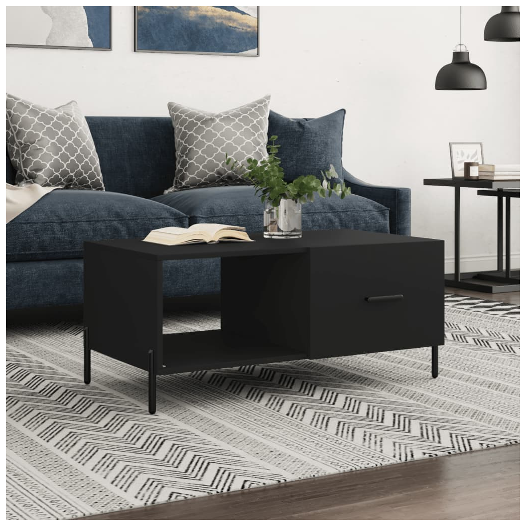 Coffee Table Black 90x50x40 cm Engineered Wood