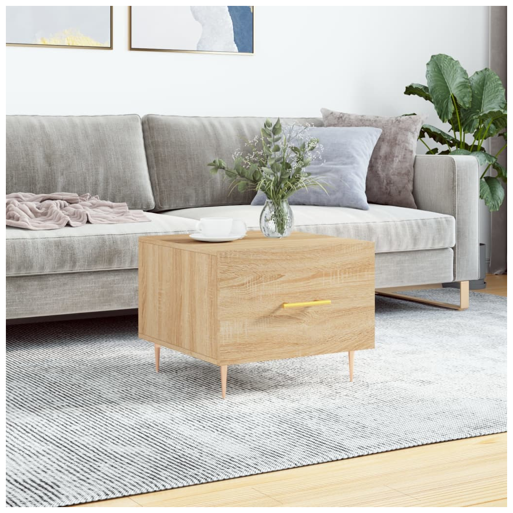 Coffee Table Sonoma Oak 50x50x40 cm Engineered Wood