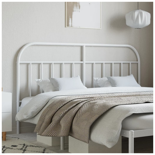 Metal Headboard White 180 cm