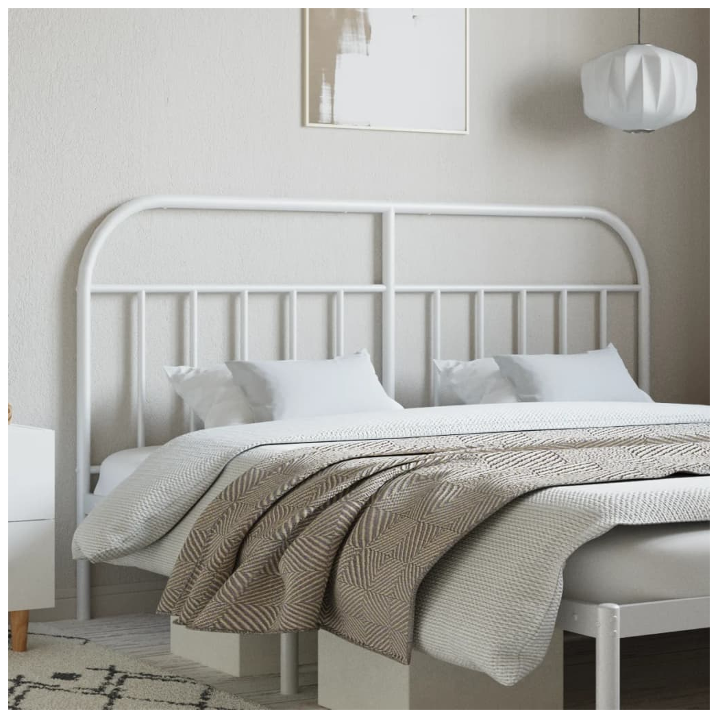 Metal Headboard White 180 cm