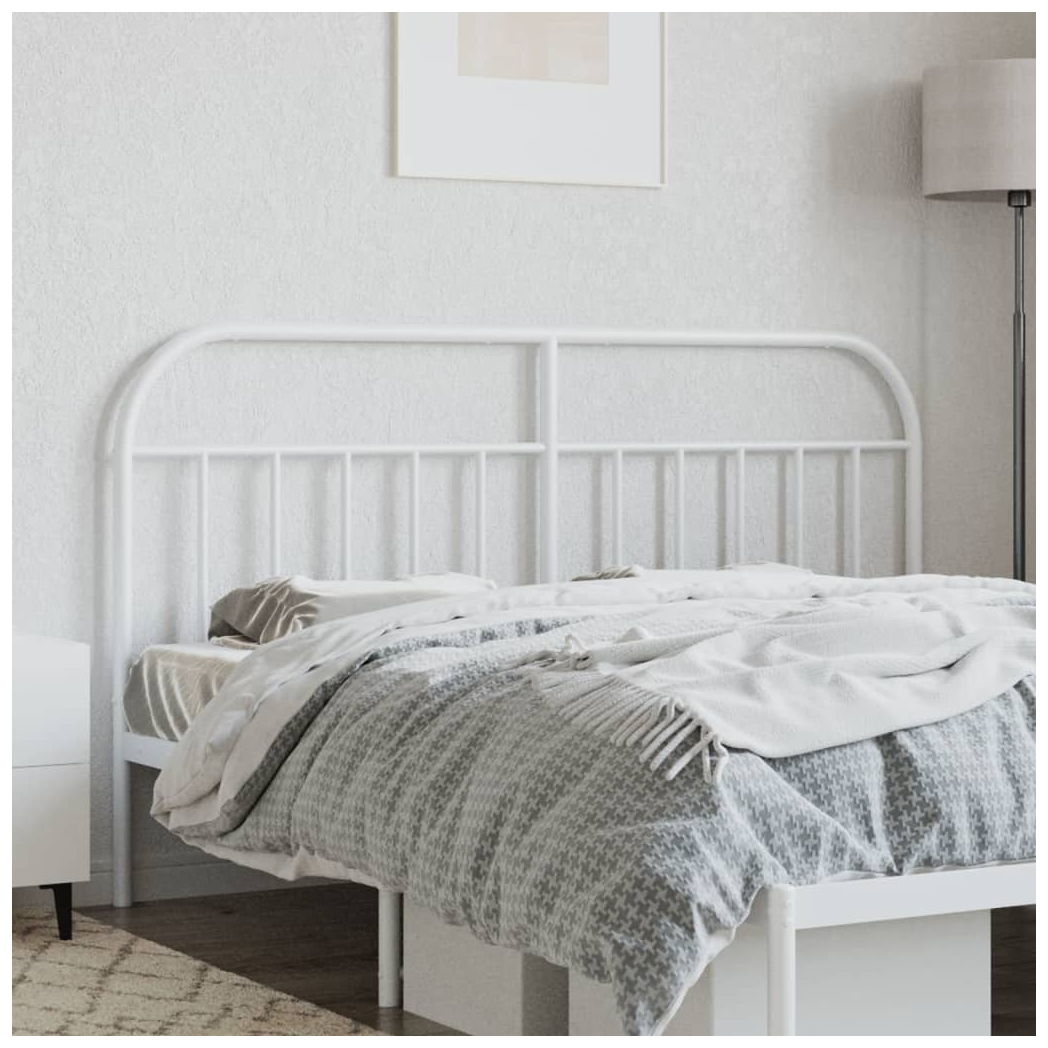 Metal Headboard White 180 cm
