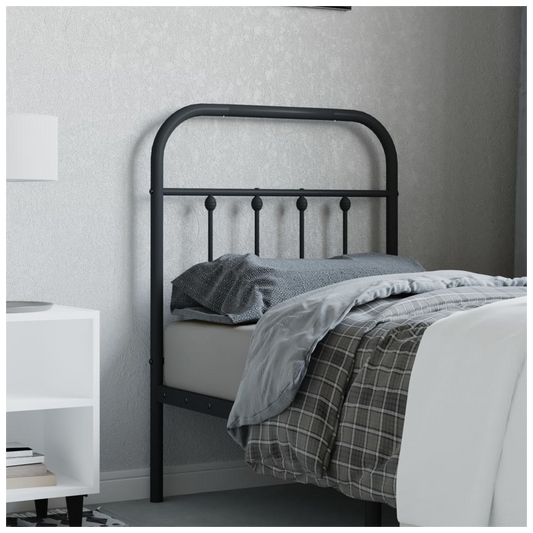 Metal Headboard Black 75 cm