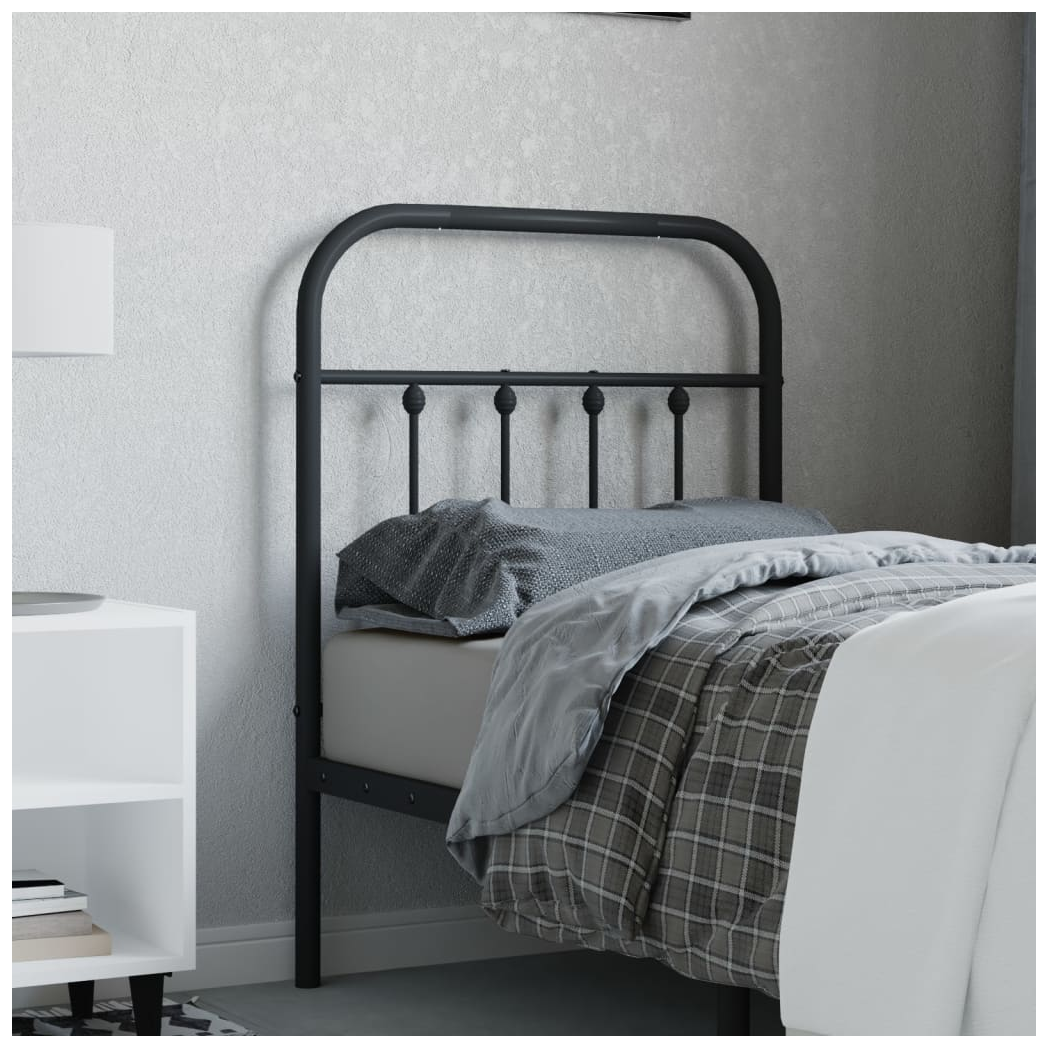 Metal Headboard Black 75 cm