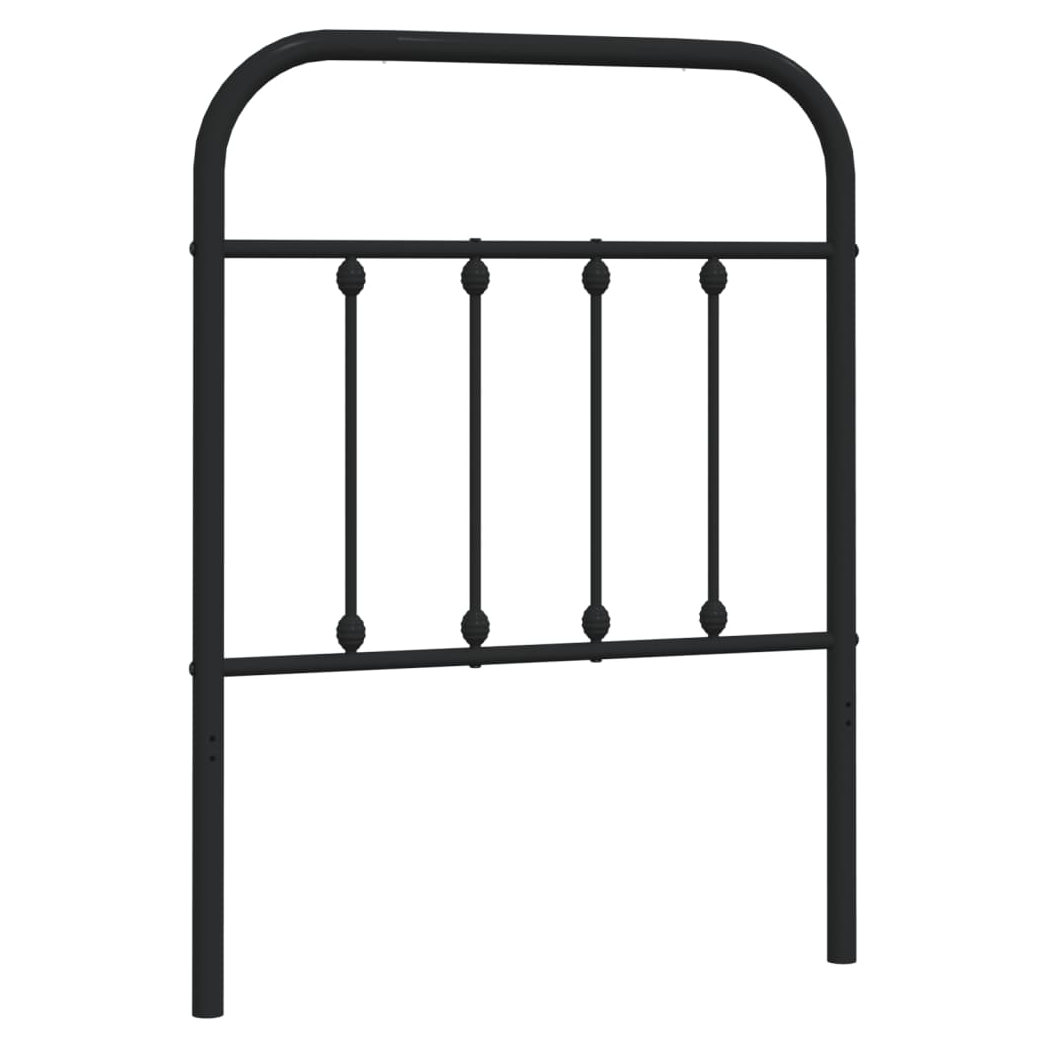Metal Headboard Black 75 cm