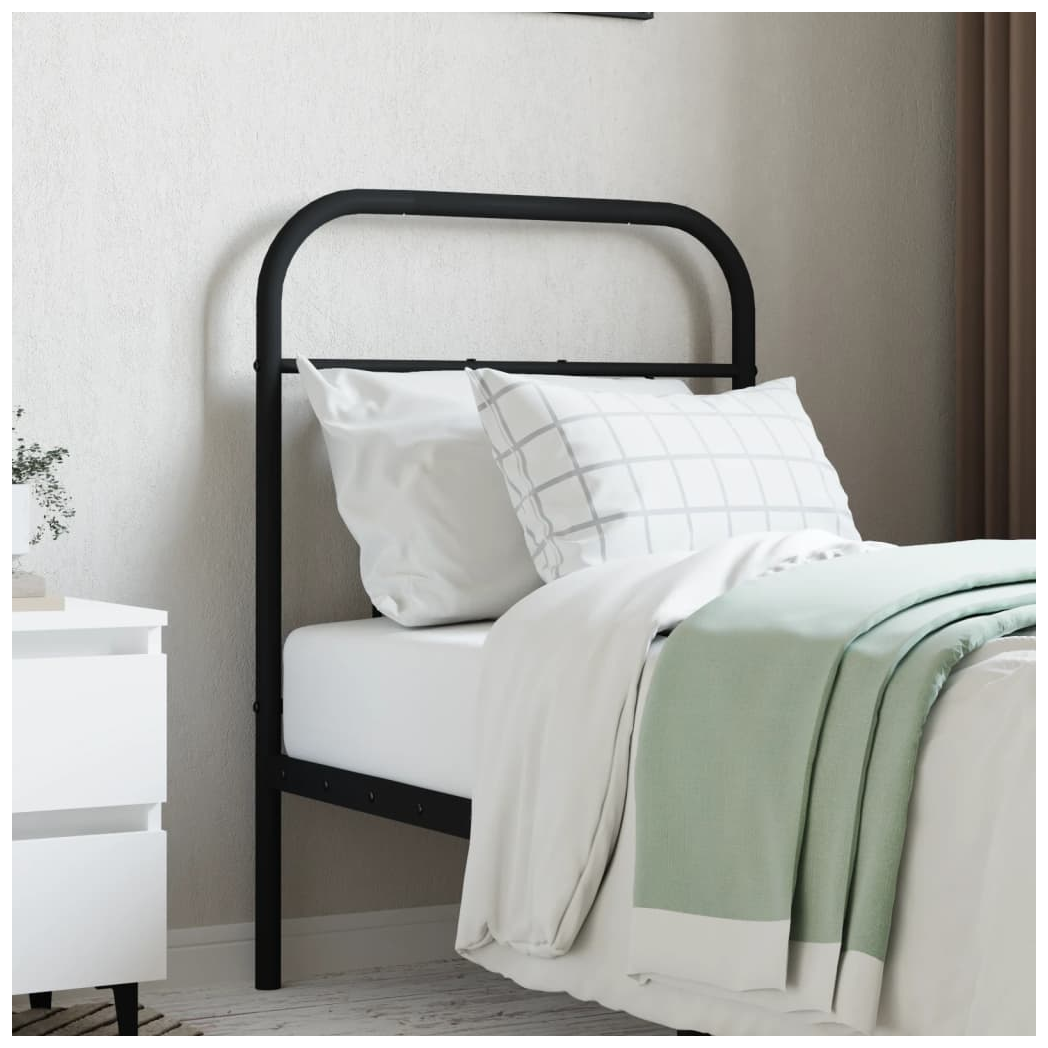 Metal Headboard Black 75 cm