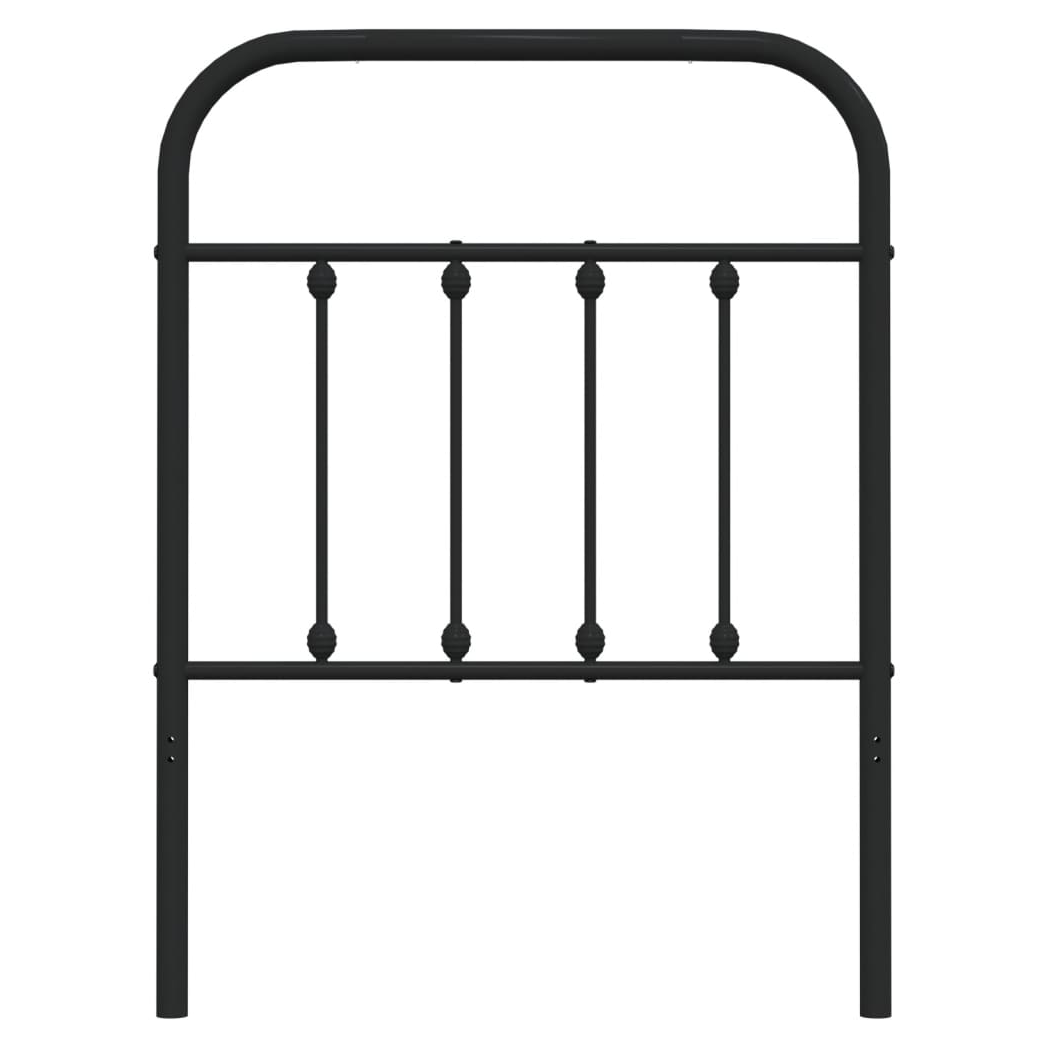 Metal Headboard Black 75 cm