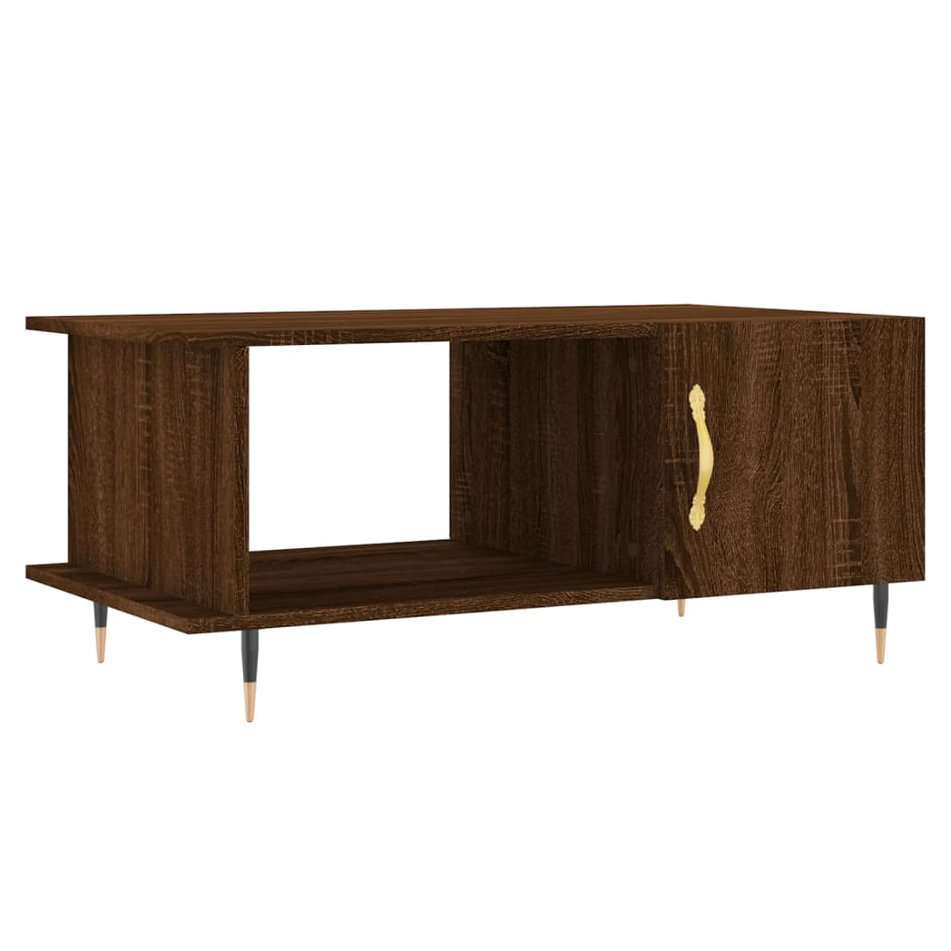 Coffee Table Brown Oak 90x50x40 cm Engineered Wood