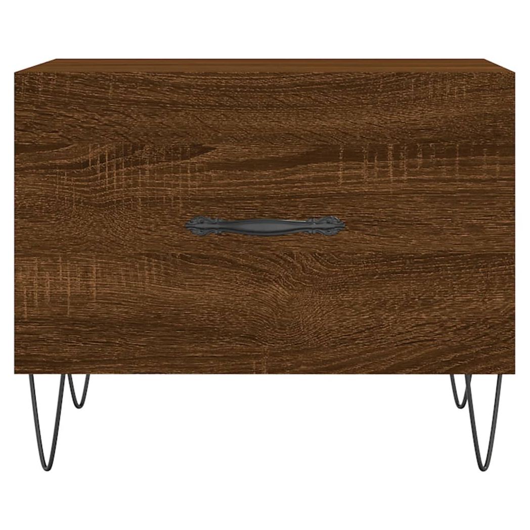 Coffee Table Brown Oak 50x50x40 cm Engineered Wood