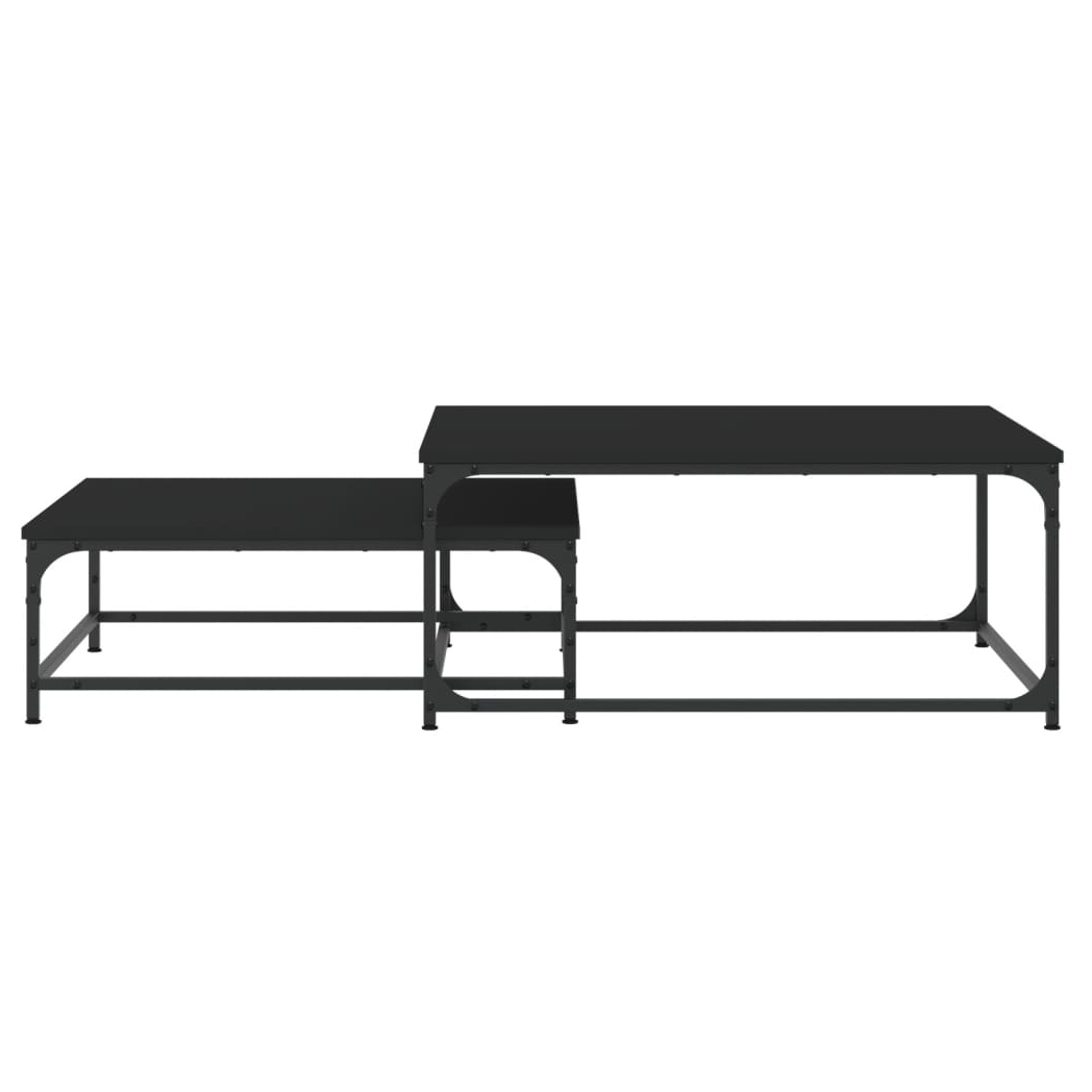 Nesting Coffee Tables 2 pcs Black Engineered Wood