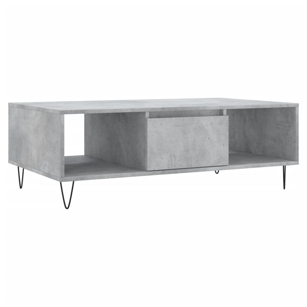 Coffee Table Concrete Grey 104x60x35 cm Engineered Wood