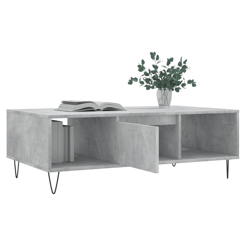 Coffee Table Concrete Grey 104x60x35 cm Engineered Wood