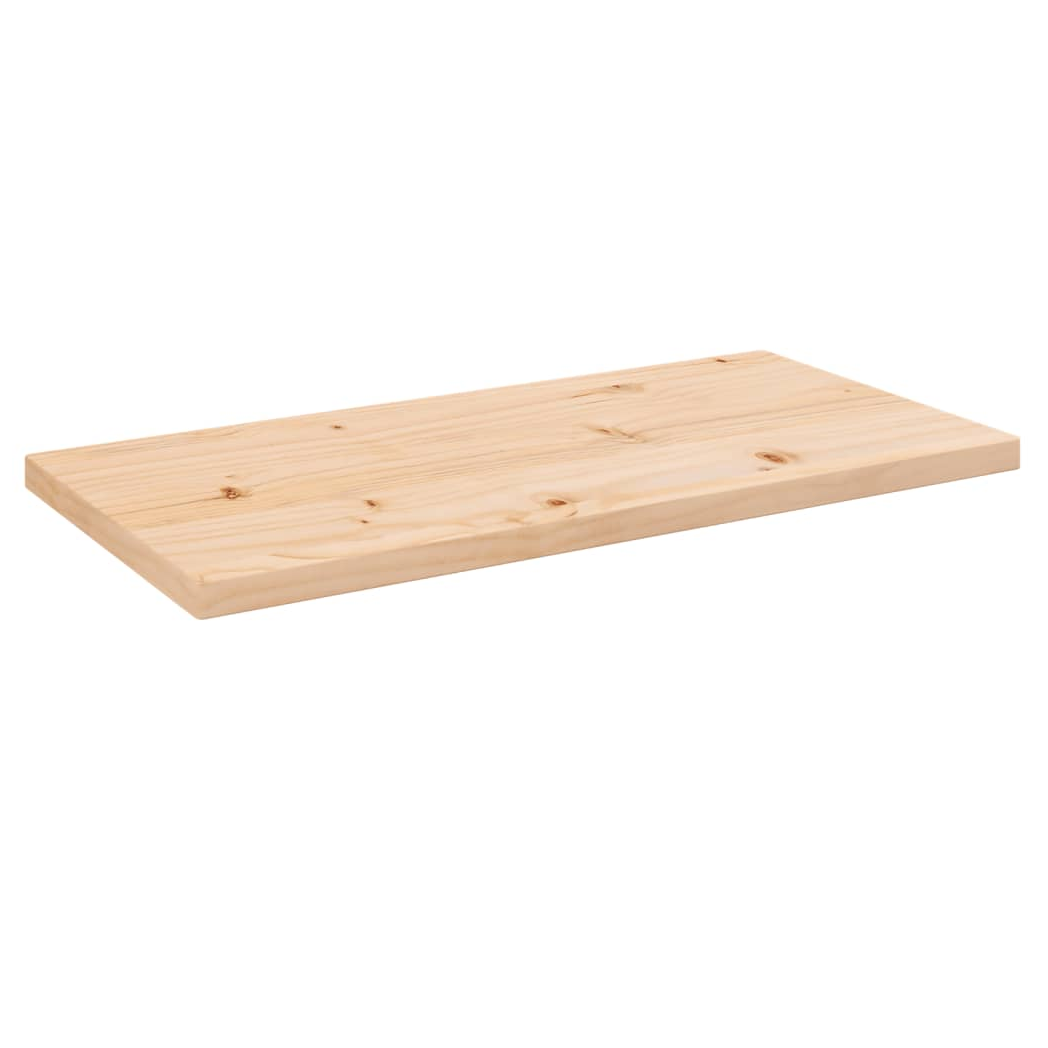 Table Top 80x40x2.5 cm Solid Wood Pine Rectangular
