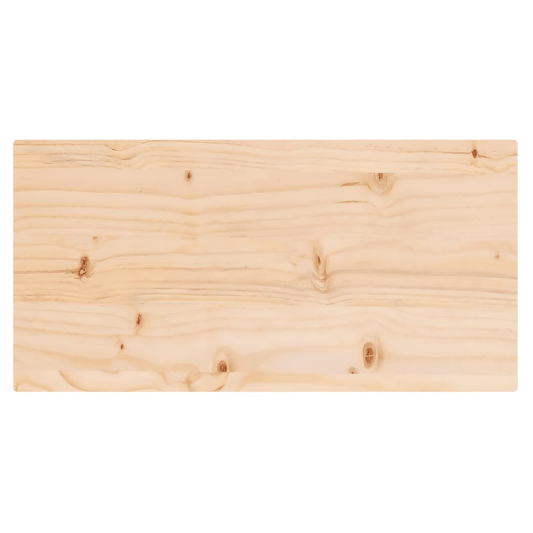 Table Top 80x40x2.5 cm Solid Wood Pine Rectangular