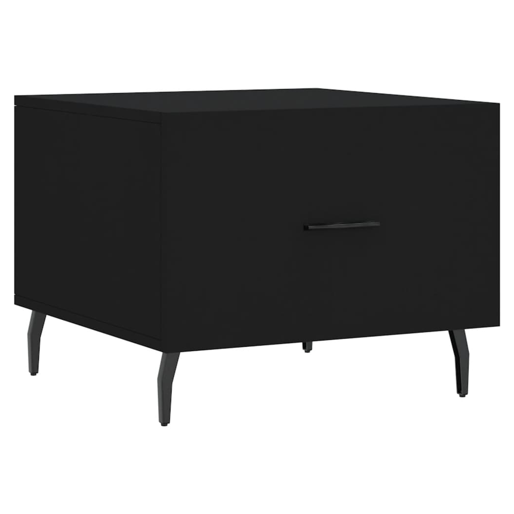 Coffee Table Black 50x50x40 cm Engineered Wood